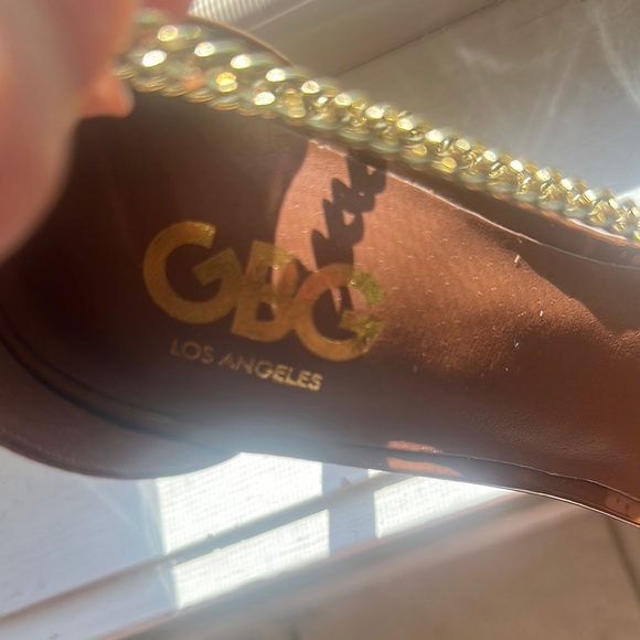 NEW Gianni Bini Brown Heeled Sandals with Ankle Straps - Picture 2 of 3